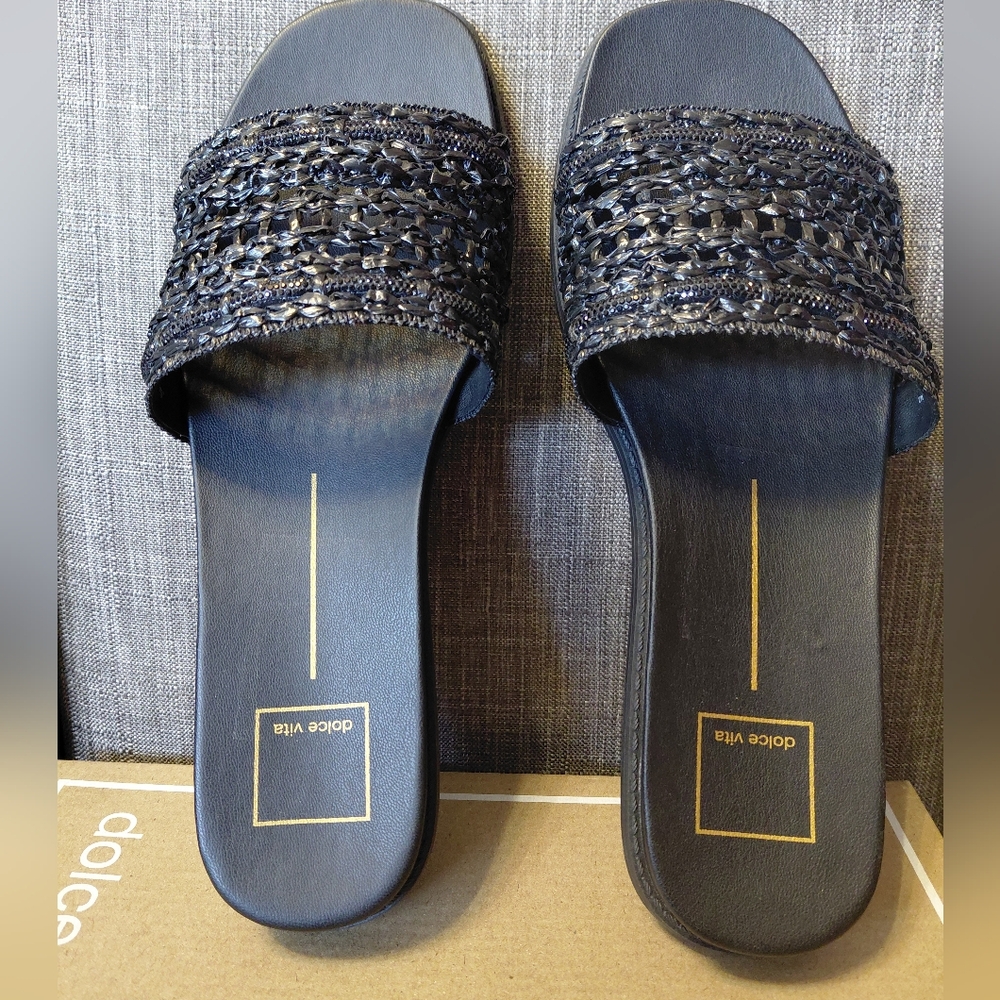 Dolce Vita Black Women's Slide Sandals SIZE 10 - Picture 3 of 6